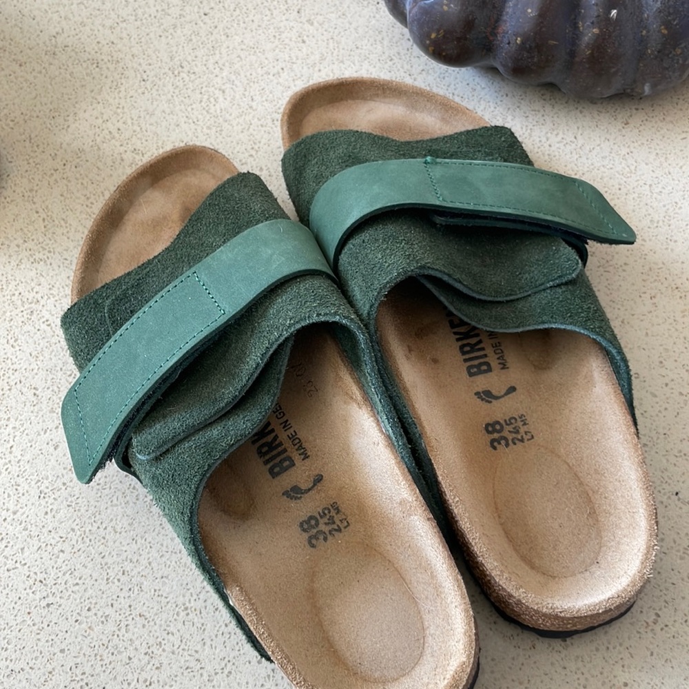 Birkenstock Kyoto Forest Green/Thyme Size 38 or 7.5